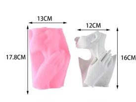 Molde silicona maceta mujer perfil